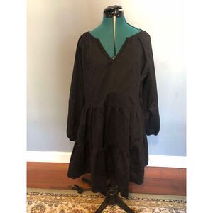 Karen Kane Desert Breeze Black Peasant Tiered Dress, NWT, size XS